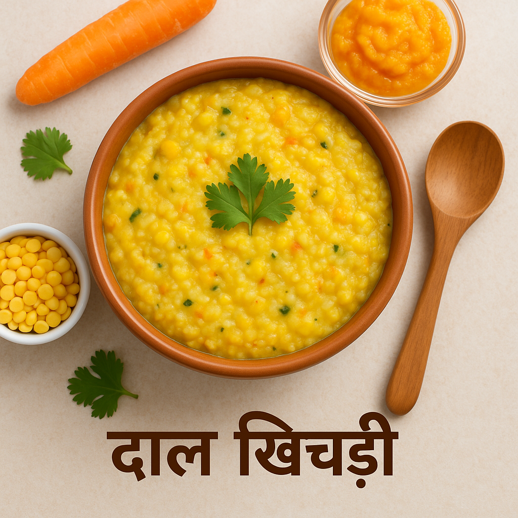 8 महीने के बच्चे के लिए दाल खिचड़ी रेसिपी - Baby Food India