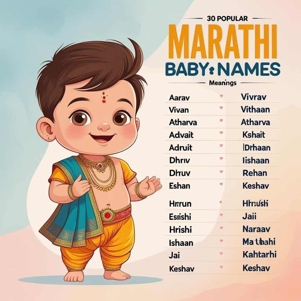 Top 50 Baby Boy Names in Marathi with English Meaning – 2025 Chart
