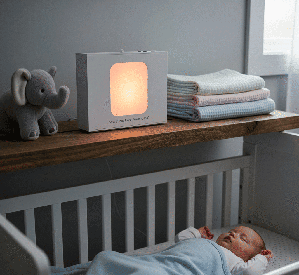 Create a serene nursery with the Smart Sleep Noise Machine PRO in Q3 2025.