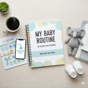 Discover the ultimate baby routine for 0-12 months. Feeding, sleeping, playtime tips, and free printable PDF chart to make parenting stress-free.